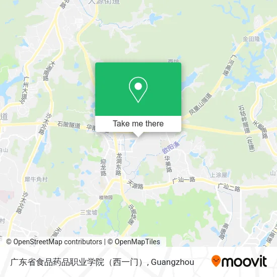 广东省食品药品职业学院（西一门） map