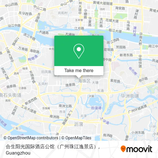 合生阳光国际酒店公馆（广州珠江逸景店） map