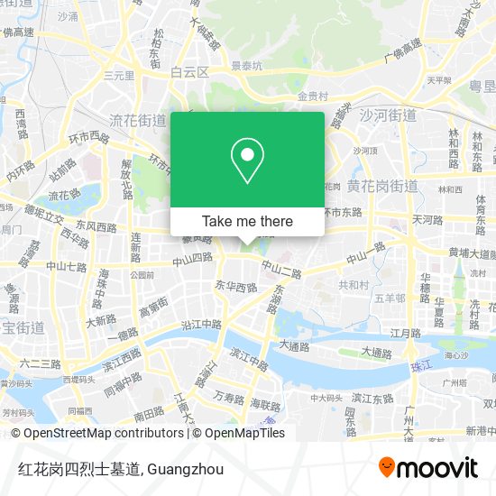 红花岗四烈士墓道 map