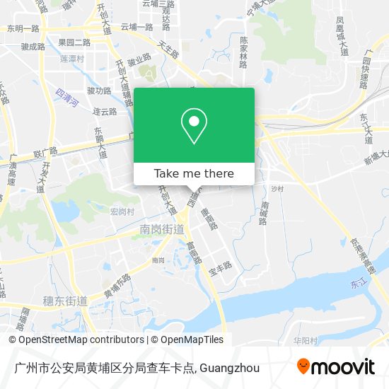 广州市公安局黄埔区分局查车卡点 map