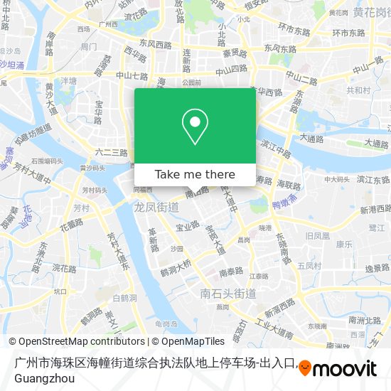 广州市海珠区海幢街道综合执法队地上停车场-出入口 map