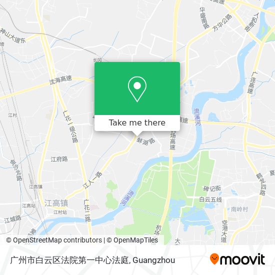 广州市白云区法院第一中心法庭 map