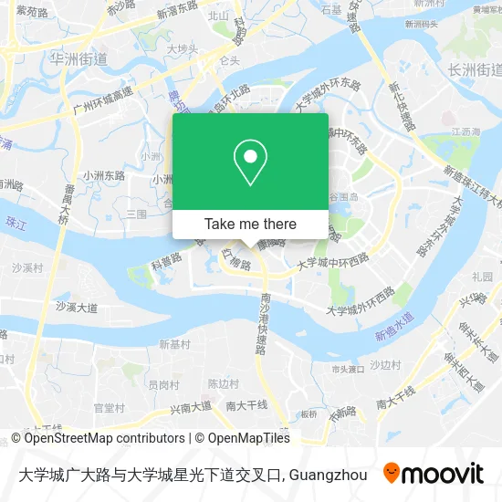 大学城广大路与大学城星光下道交叉口 map