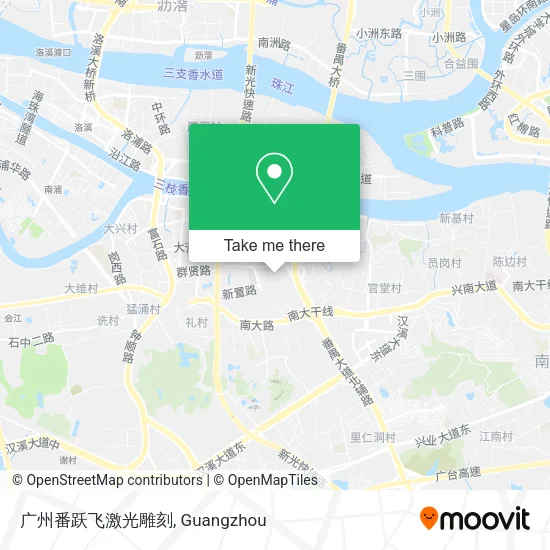 广州番跃飞激光雕刻 map