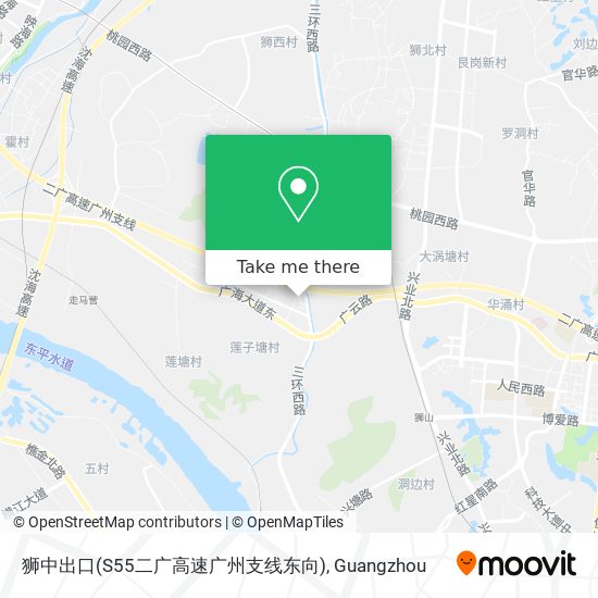 狮中出口(S55二广高速广州支线东向) map