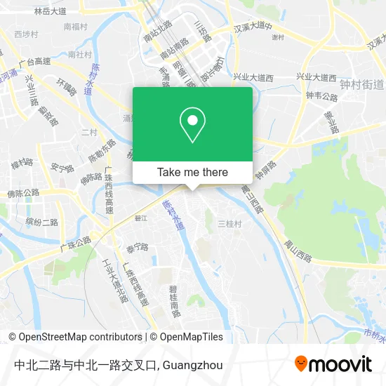 中北二路与中北一路交叉口 map