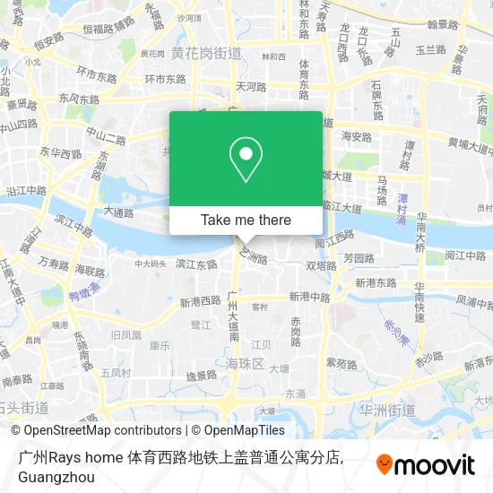 广州Rays home 体育西路地铁上盖普通公寓分店 map