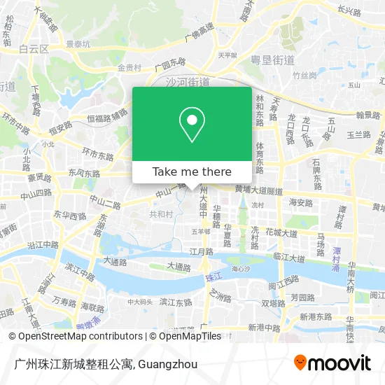 广州珠江新城整租公寓 map