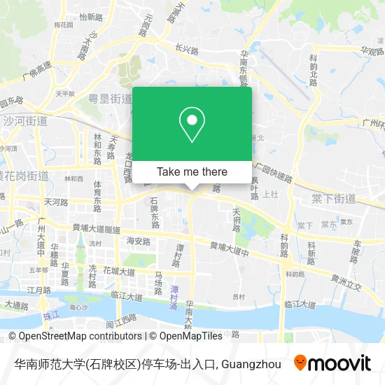 华南师范大学(石牌校区)停车场-出入口 map