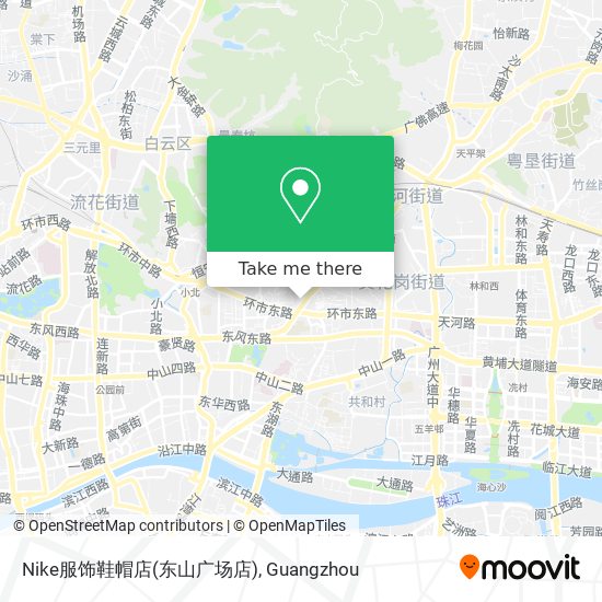 Nike服饰鞋帽店(东山广场店) map