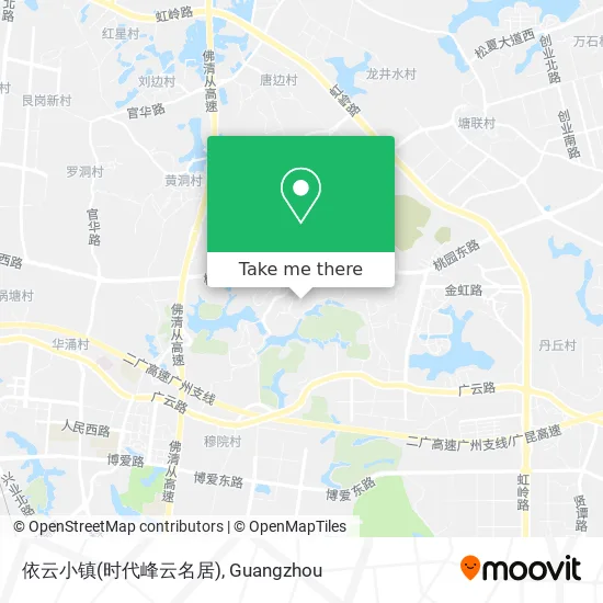 依云小镇(时代峰云名居) map