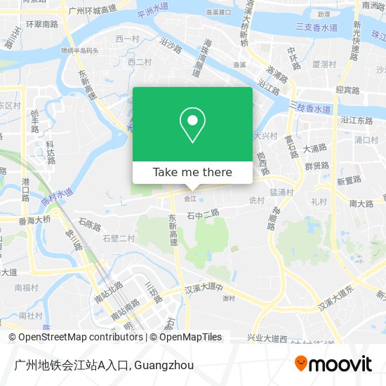 广州地铁会江站A入口 map