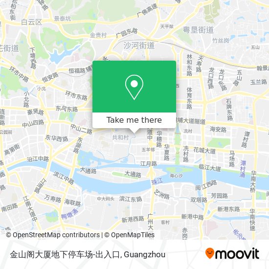 金山阁大厦地下停车场-出入口 map