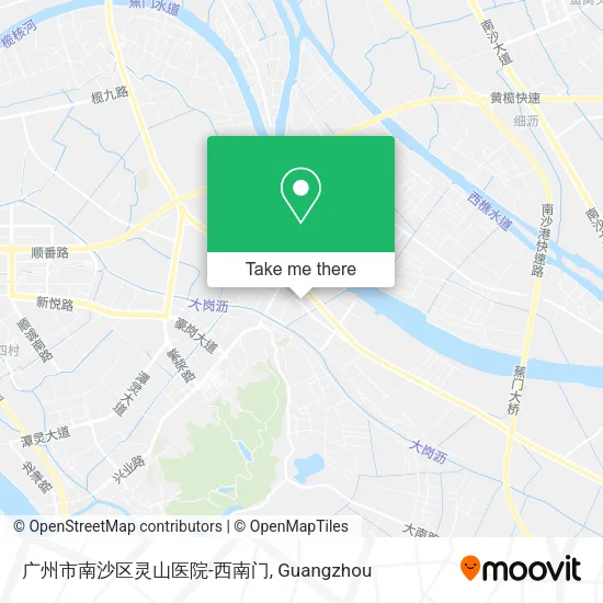 广州市南沙区灵山医院-西南门 map