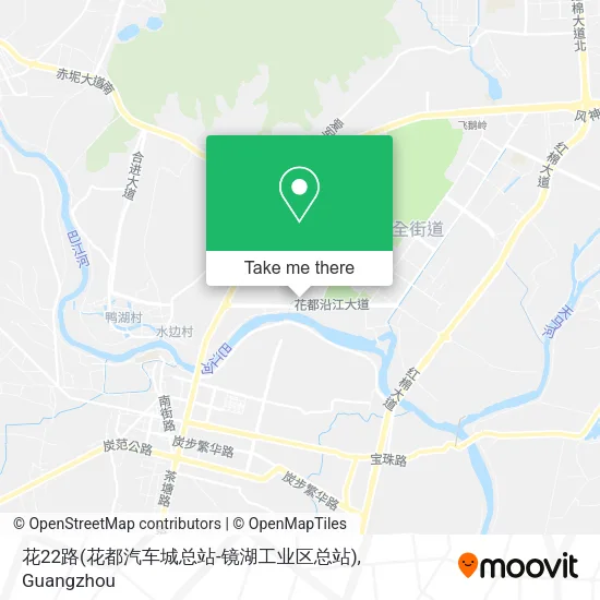花22路(花都汽车城总站-镜湖工业区总站) map