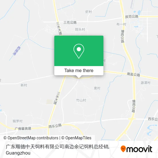 广东顺德中天饲料有限公司南边余记饲料总经销 map