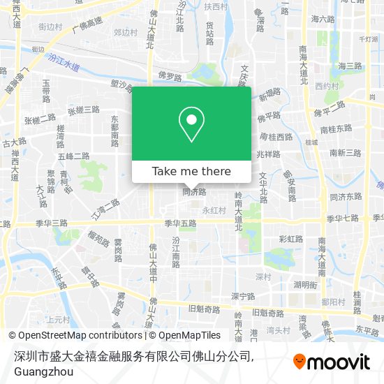 深圳市盛大金禧金融服务有限公司佛山分公司 map
