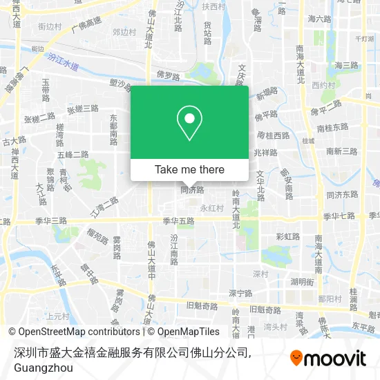 深圳市盛大金禧金融服务有限公司佛山分公司 map