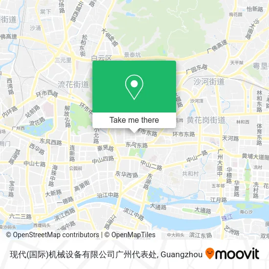 现代(国际)机械设备有限公司广州代表处 map