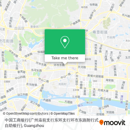 中国工商银行(广州庙前支行东环支行环市东路附行式自助银行) map