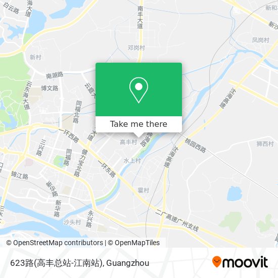623路(高丰总站-江南站) map