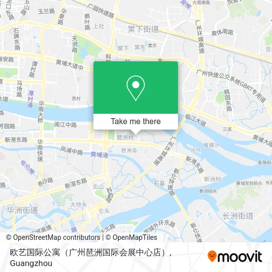 欧艺国际公寓（广州琶洲国际会展中心店） map
