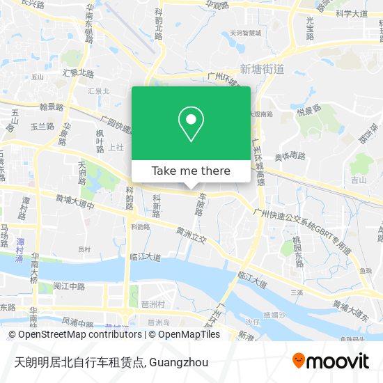 天朗明居北自行车租赁点 map