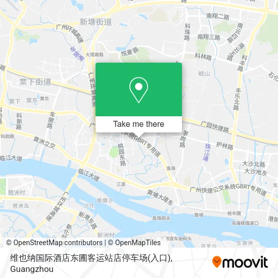 维也纳国际酒店东圃客运站店停车场(入口) map