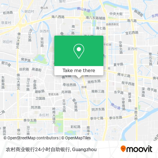 农村商业银行24小时自助银行 map