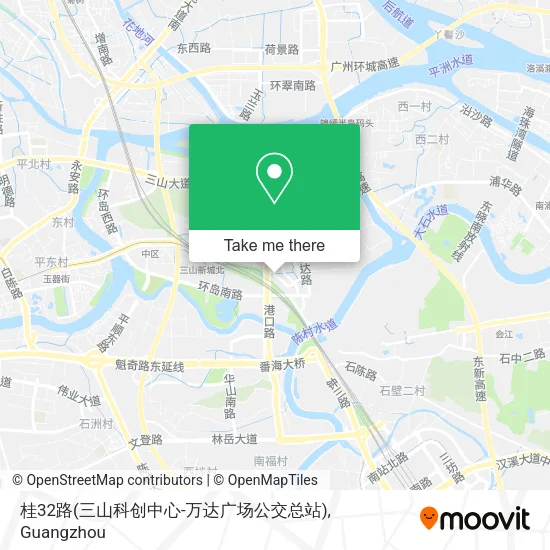 桂32路(三山科创中心-万达广场公交总站) map