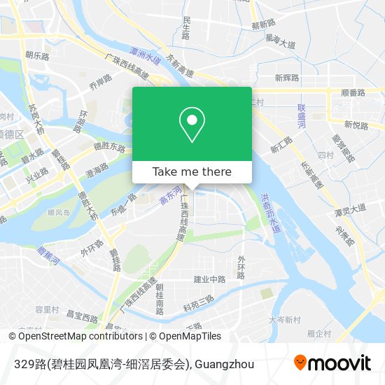 329路(碧桂园凤凰湾-细滘居委会) map