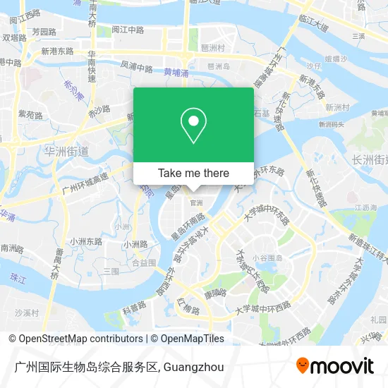 广州国际生物岛综合服务区 map