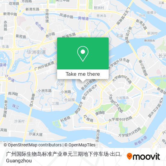 广州国际生物岛标准产业单元三期地下停车场-出口 map
