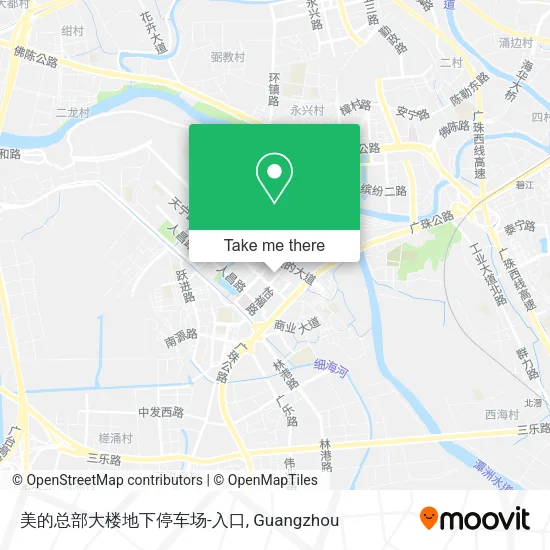 美的总部大楼地下停车场-入口 map