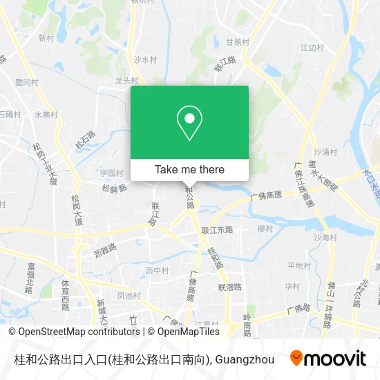 桂和公路出口入口(桂和公路出口南向) map