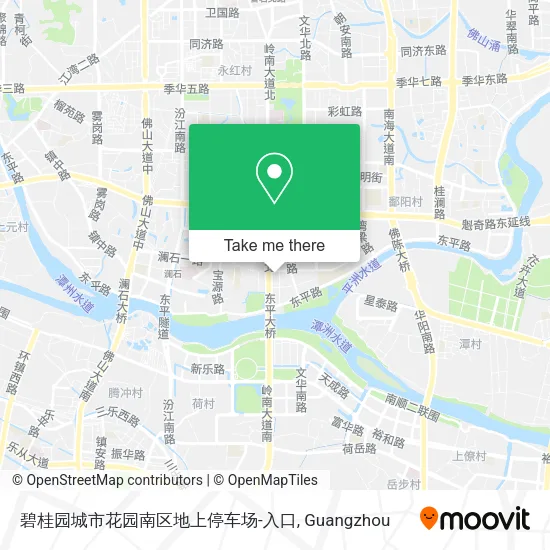 碧桂园城市花园南区地上停车场-入口 map