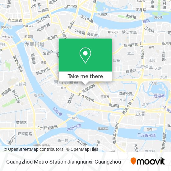 Guangzhou Metro Station Jiangnanxi map