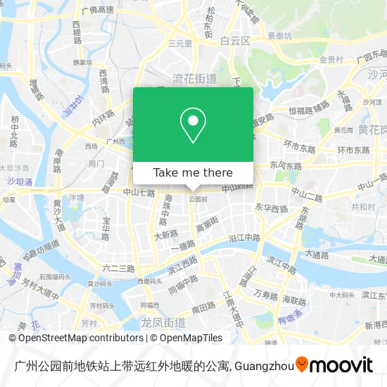 广州公园前地铁站上带远红外地暖的公寓 map