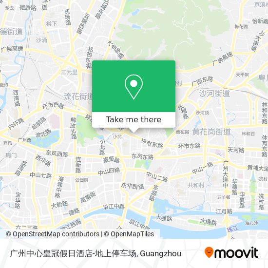 广州中心皇冠假日酒店-地上停车场 map