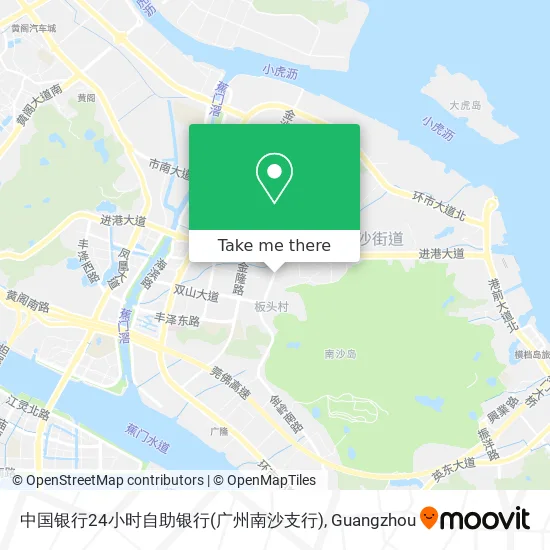 中国银行24小时自助银行(广州南沙支行) map