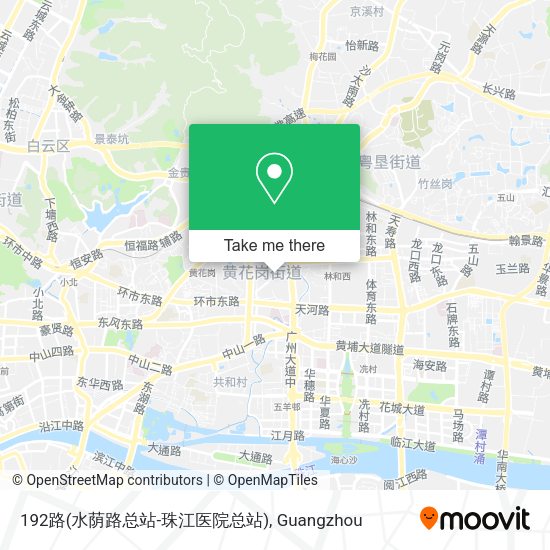 192路(水荫路总站-珠江医院总站) map