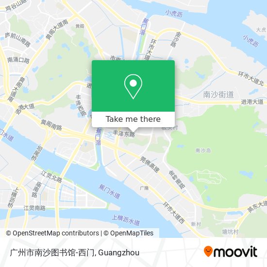 广州市南沙图书馆-西门 map