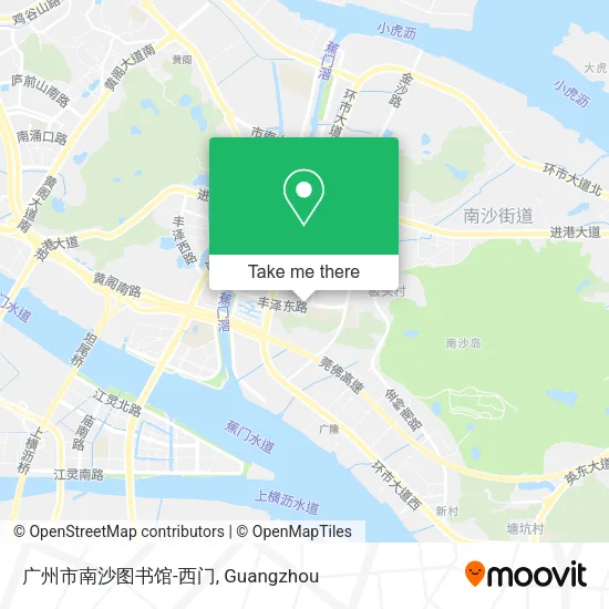 广州市南沙图书馆-西门 map
