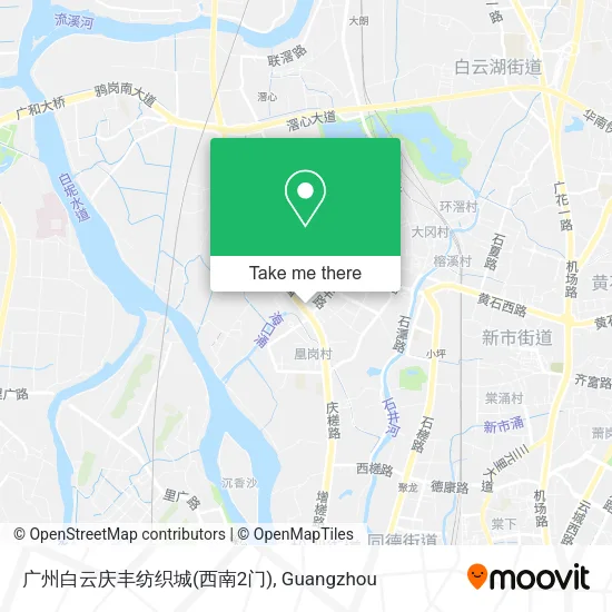 广州白云庆丰纺织城(西南2门) map