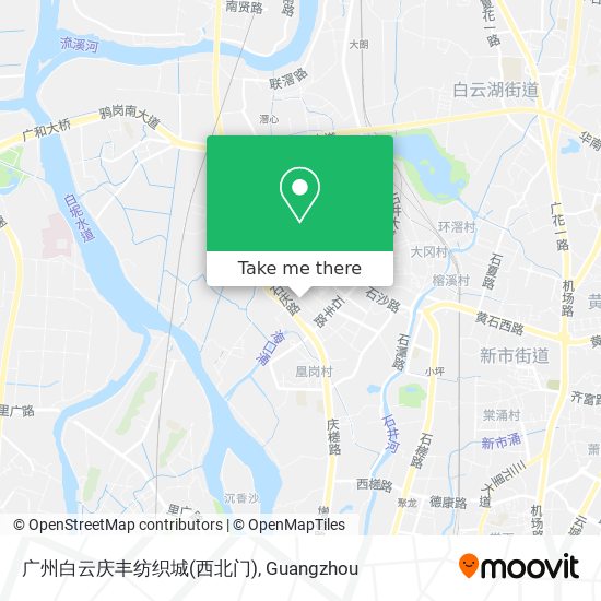 广州白云庆丰纺织城(西北门) map