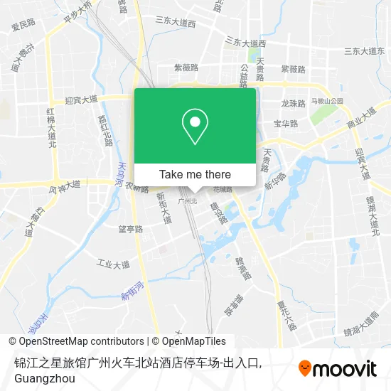 锦江之星旅馆广州火车北站酒店停车场-出入口 map