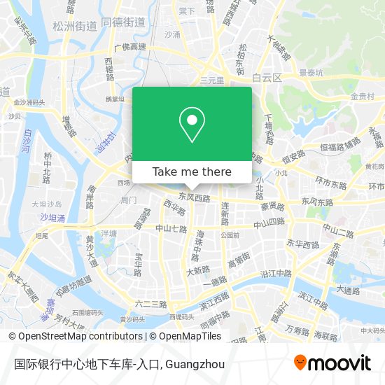 国际银行中心地下车库-入口 map