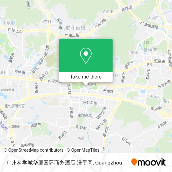 广州科学城华厦国际商务酒店-洗手间 map