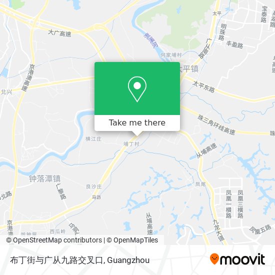 布丁街与广从九路交叉口 map