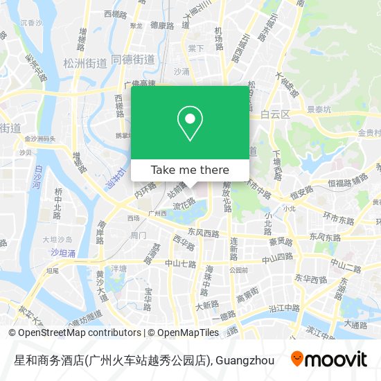 星和商务酒店(广州火车站越秀公园店) map